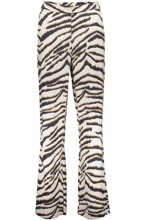 Geisha Broek Straight Leg Pantalon Met Zebra Print 51410 20 000720 Sand/black Dames