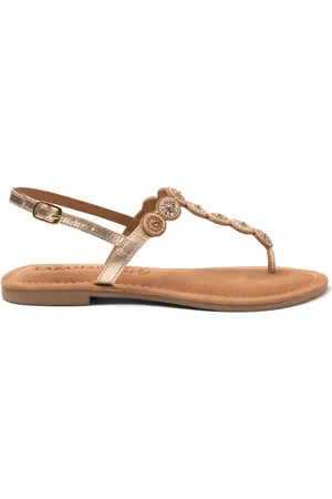 Lazamani Luz Dames Sandalen Leer Gold