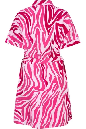 lofty manner Jurk Dress Nyah Qd22 784 Logo Zebra Print Dames