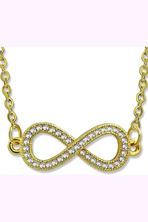 Amanto Ketting Donia - 316L Staal PVD - Infinity - 9x25mm - 45cm