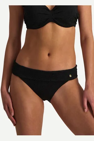 Beachlife Black Embroidery omslag bikinibroekje