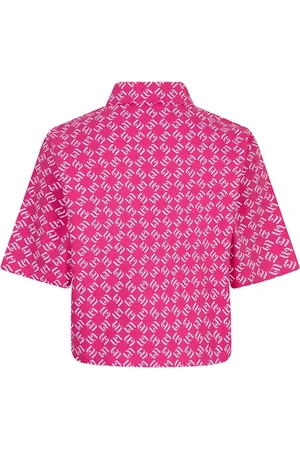 lofty manner Blouse Blouse Zarina Qd06 317 Pink Denim Dames