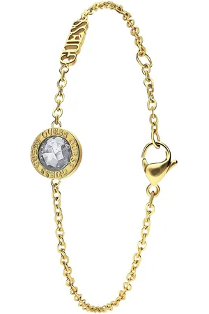 Guess Dames goldplated armband COLOR MY DAY clear - Armband - Staal - Goudkleurig - 21 cm