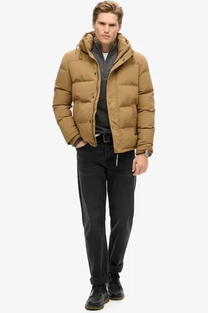 Superdry Korte Everest pufferjas met capuchon - Heren - Gewatteerde jassen