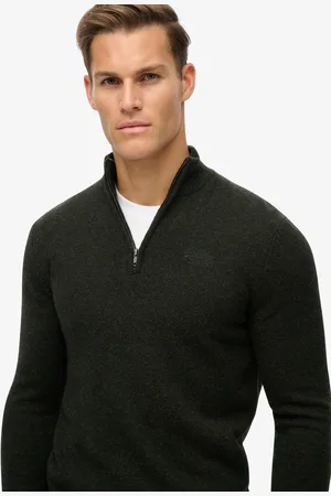 Superdry ESSENTIAL EMB KNIT HALF ZIP Heren Trui
