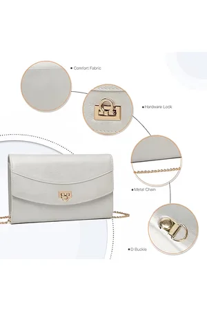 Merkloos Womens Clutch Bag Party Bruiloft Avondtas met Gouden Ketting Portemonnee PU Leer