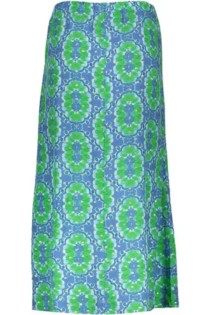 Geisha Rok Midi Rok Met Tile Dessin En Lurex 56315 20 000625 Blue/green Dames