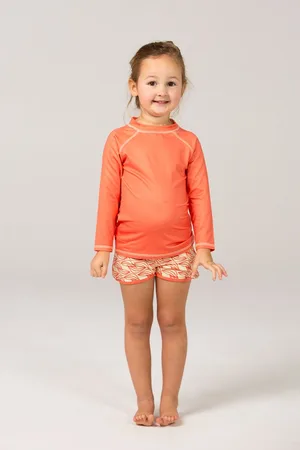 Ducksday UV-Zwemshirt voor kinderen - UV-werend UPF50+ - Rashguard met Lange mouwen - unisex - effen - maat 4 jaar