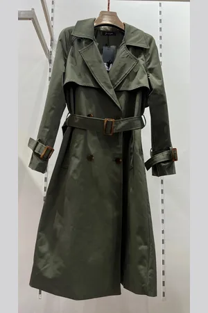 Merkloos Luxe trenchcoat - dames - lang- maat M- herfst- classy