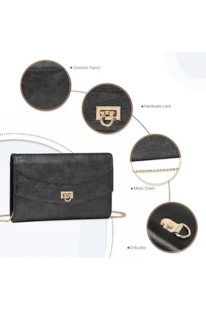 Merkloos Womens Clutch Bag Party Bruiloft Avondtas met Gouden Ketting Portemonnee PU Leer