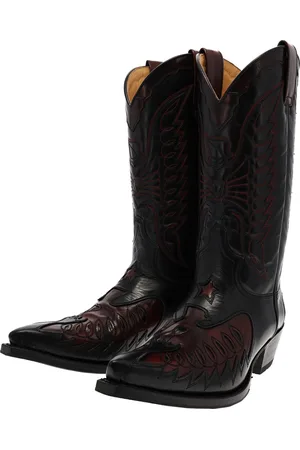 Sendra CUERVO WEST 2720 Black Fuchsia western laarzen rood - 46 EU