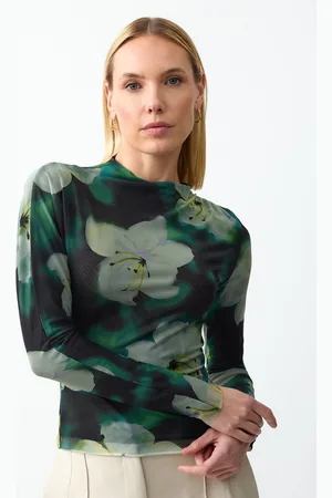Jimmy Key Blouse Met Hoge Hals En Bloemenprint Van Mesh