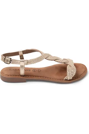 Lazamani Aida Dames Sandalen Leer Gold