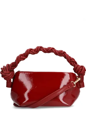 Manfield Bordeaux rode lak handtas