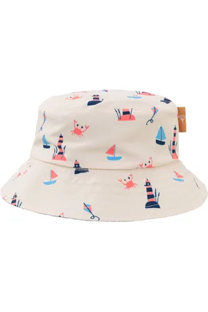 Fresk UV Bucket Hat voor Kinderen - 74/80 - Dubbelzijdige Zonnehoed - Beschermende Reishoed - Hoofdbescherming - - Lighthouse