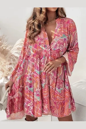 Merkloos Estee Brown MIDI SHIRT Spring 2025 DRESS WVN-Fuchsia- Dames Jurk