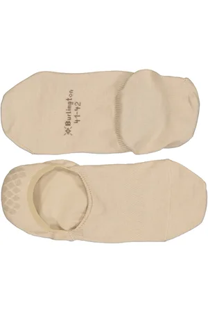 Burlington Everyday 2-Pack onzichtbare antislip kousenvoetjes katoen multipack footies dames beige