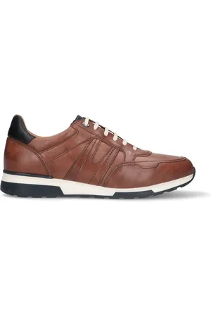 Manfield Heren - leren sneakers