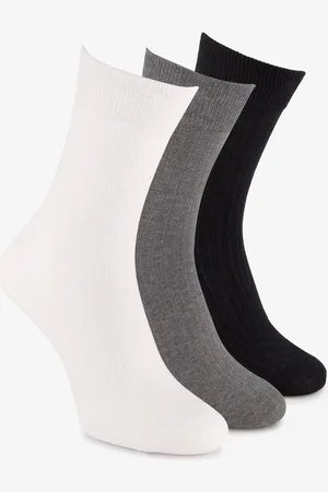 Scapino 3 paar heren rib sokken wit en zwart