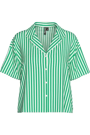 Pieces® Blouse Pcnya 2/4 Shirt Bc Wvn 17156468 Simply Green/cloud Dancer Dames