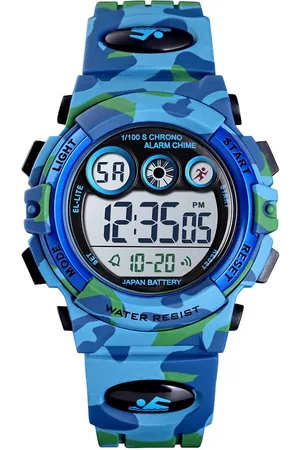Lazy Cat Horloge Jongens - Chronograaf - Alarm - Blauw