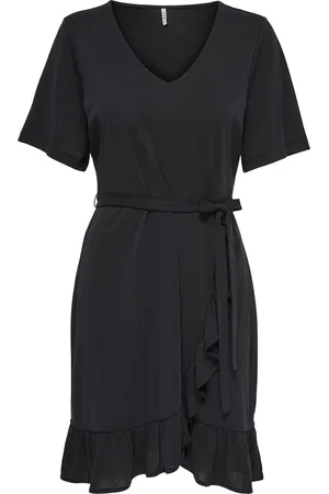 ONLY ONLFREE LIFE S/S V-NECK WRAPDRESS CS JRS