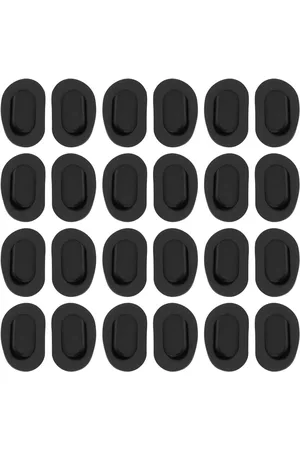 Merkloos 20 paar siliconen neuspads voor bril - anti-slip neuskussen vervanging - 9x15mm zwart