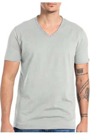 Replay Raw Cut V-neck Shirt Heren
