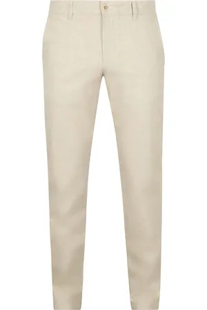 Alberto Lou Chino Linnen Mix Beige