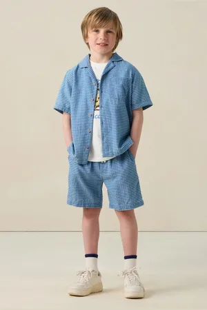Sissy-Boy Blauw denim geruite shorts