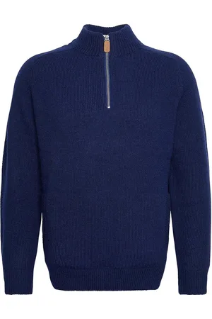 Barbour Talder Zip Vest Wol Donkerblauw