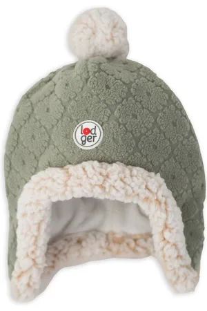 Lodger Kindermutsje winter 1-2 Jaar - gevoerd met fleece - pompon
