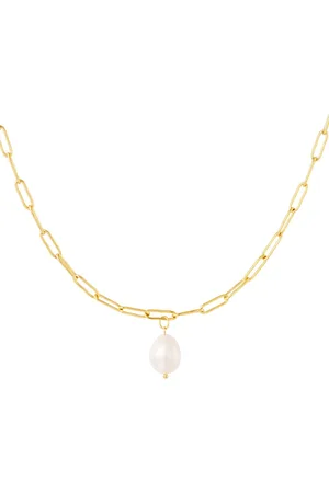 Yehwang Ketting met parel - - Ketting - One size - Goud
