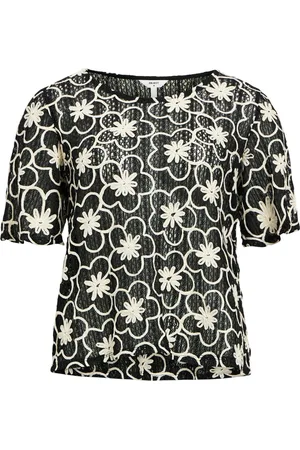 Object Object T-shirt Objcalla S/s Re Top 138 23047023 Black/sandshell Dames