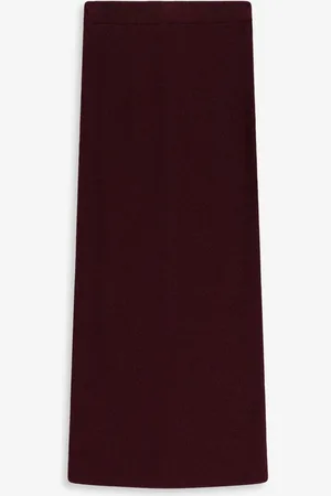 Sissy-Boy Donkerbruine rib gebreide rok