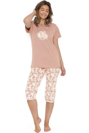 Cocodream Cocodream dames shortama - Capri pyjama katoen - Flower - M