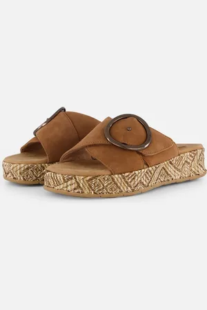 Tamaris Comfort Slippers cognac Leer - Dames