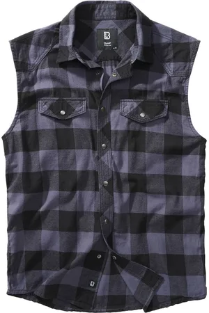 Brandit Checkshirt sleeveless Overhemd - L - /Grijs