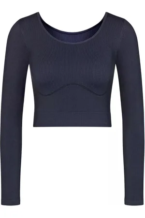 Sloggi Women EVER Infused Aloe Crop top LS (1-pack) - dames korte top - donkerblauw
