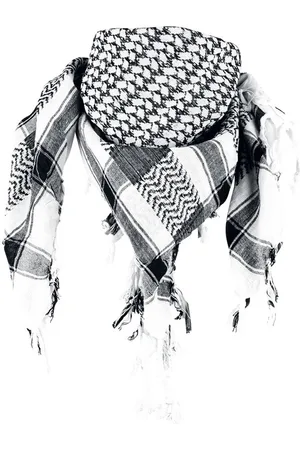 Rock Daddy Sjaal Sjaal wit-zwart Unisex