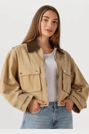 Neo Noir Rivera Canvas Boxy Jacket Jassen Dames - Zomerjas -
