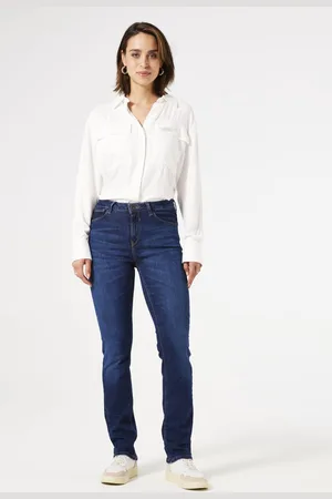 Garcia Celia Dames Straight Fit Jeans Blauw