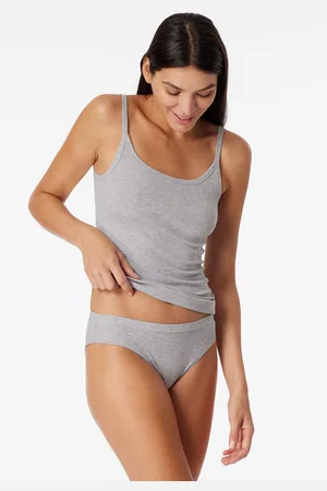 Schiesser Pure Rib singlet (1-pack) - dames spaghettitopje dubbelrib biologisch katoen -melange