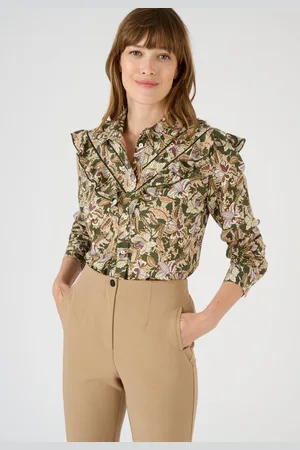 Damart Blouse met volants in zuivere viscose, Lenzing(TM) EcoVero(TM)* - Dames - - 40