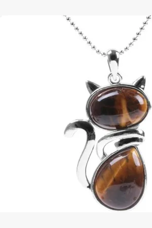 Dottilove Zilveren Ketting - Kwartssteen - Hanger Kat vorm - Dames Sieraden