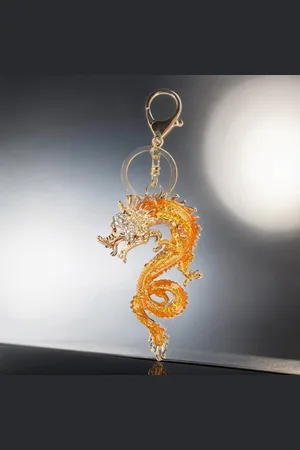 Merkloos Keychain Decoration - Chinese Dragon Design in Bright Color - Safe Portable Keychain for Men and Women - Ideal for Handbags