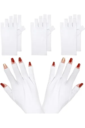 Merkloos UV Shield Vingerloze Nagelhandschoenen voor Manicure Gel Drogen - 3 paar