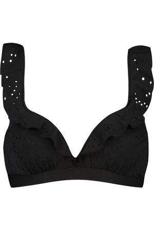 Beachlife Black Embroidery Dames Bikinitopje