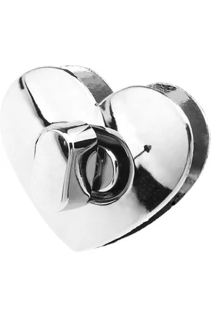 Merkloos 10 Sets Hartvorm Metalen Draai Twist Sloten voor Handtas Portemonnee Portemonnee Stof Fotografie Album - Brons/Zilver/Zwart