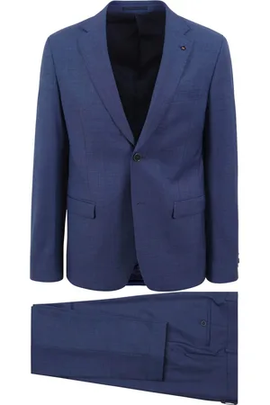 Suitable Toulon Kostuum Wol Donkerblauw